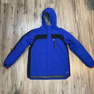 LANDS’ END Kids The SQUALL Youth PARKA JACKET Royal Blue Navy L 14H-16H Coat Boy